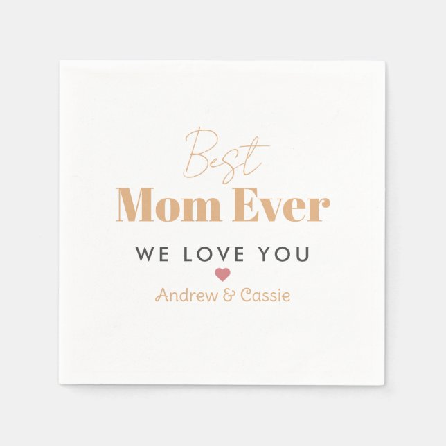 Best mom ever napkin (Front)