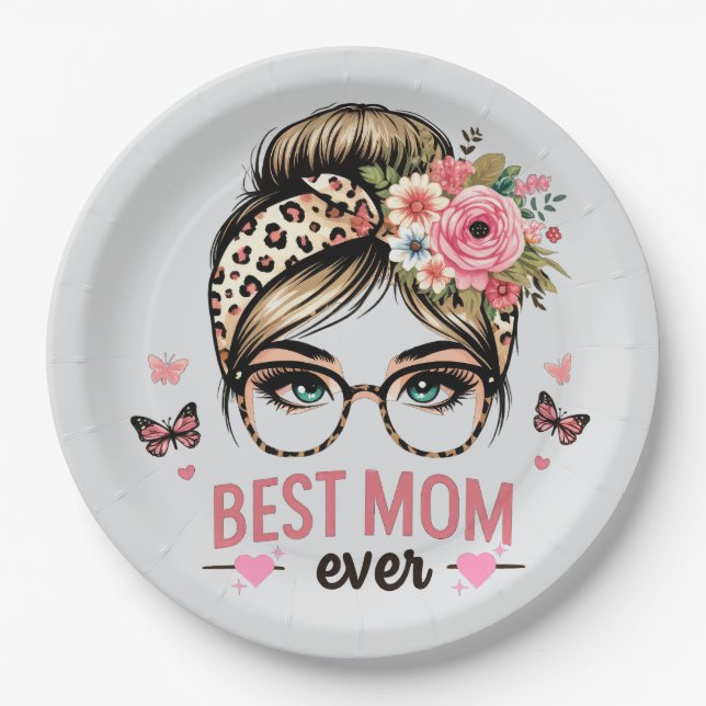 Best Mom Ever Paper Plate (Front)