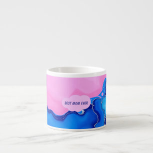 Best Mom Ever Pastel Fluid Art Espresso Cup