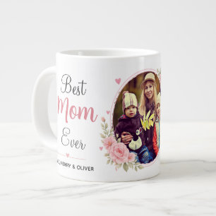 Best Mom Ever Personalised Photo  Large Coffee Mug
