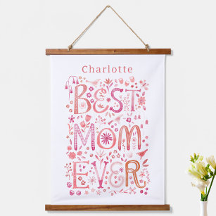 Best Mom Ever Personalized Hanging Tapestry