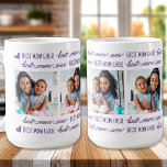 Best MOM Ever Personalized Modern 4 Photo Collage Coffee Mug<br><div class="desc">Introducing the perfect gift for the best MOM ever - a personalized photo collage coffee mug! This stylish and modern mug features space for 7 special pictures, creating a unique and sentimental gift that any mother would adore. With the option to add a personalized monogram initial and name, this mug...</div>