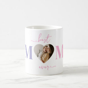 Best Mom Ever Personalized Mug Heart-Shaped Photo