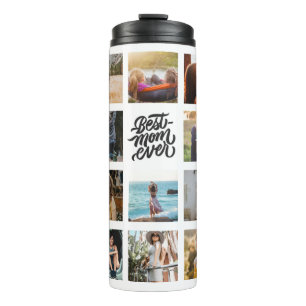 Best Mom Ever Personalized Photo Collage Thermal Tumbler