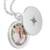 Best Mom Ever Personalized Photo Locket Necklace (Front Left)
