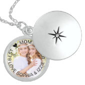 Best Mom Ever Personalized Photo Locket Necklace (Front)