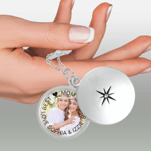 Best Mom Ever Personalized Photo Locket Necklace