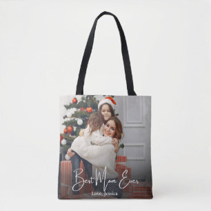 Best Mom Ever Personalized Photo Tote Bag