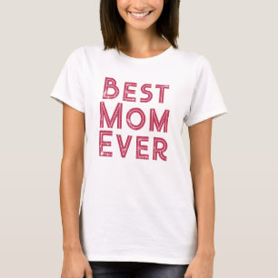 Best mom ever personalized text vintage magenta T-Shirt