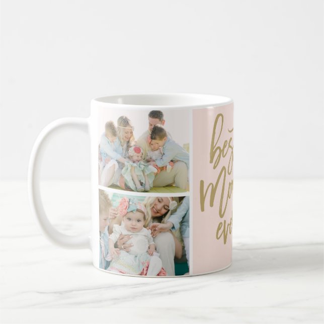 Best Mom Ever Photo Collage Coffee Mug (Left)