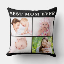 Best Mom Ever Photo Collage Mother's Day Black