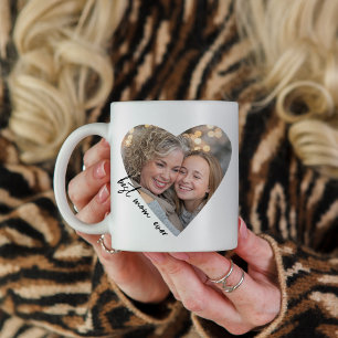 Best Mom Ever Photo Heart Shaped Mother's Day Coffee Mug