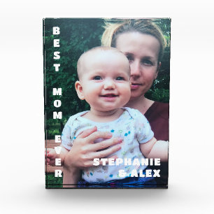 Best Mom Ever Photo keepsake birthday personalized Block