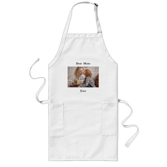 Best Mom Ever Photo Long Apron (Front)