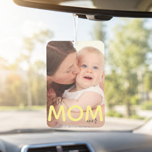 Best Mom Ever Photo Mother and Child Modern Script Air Freshener