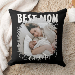 Best Mom Ever Photo Throw Pillow