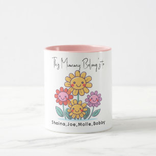 Best Mom Ever Pink Custom Mothers Day floral Mug