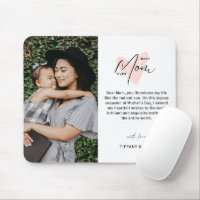 Best Mom Ever Pink Heart Script Cute Message
