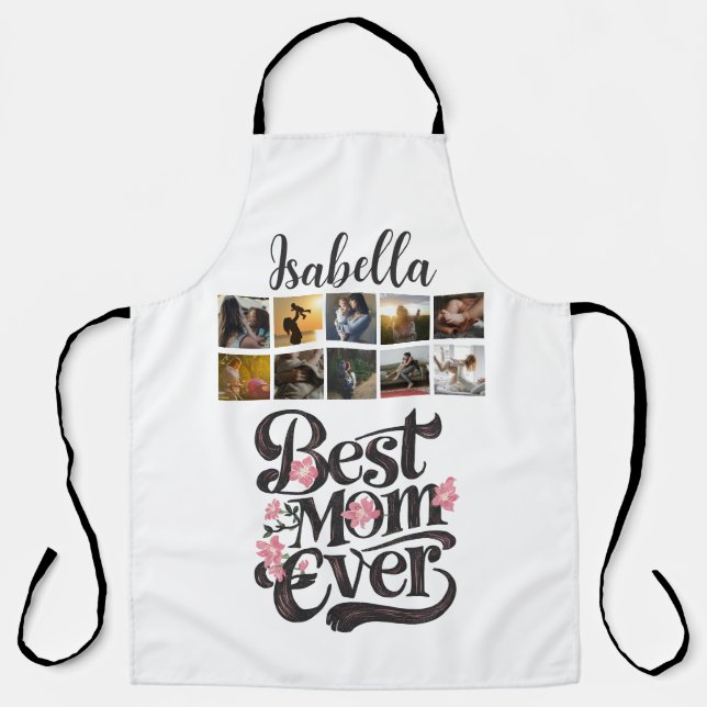 Best Mom Ever Pink Unique Mother's Day Gifts Apron (Front)