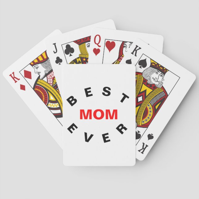 Best Mom Ever Playing Cards (Back)