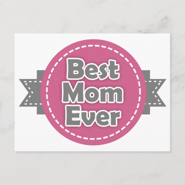 Best Mom Ever Postcard (Front)