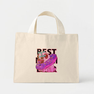 Best Mom ever pug in a donut Mini Tote Bag