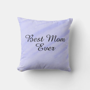 Best mom ever purple white watercolor mothersgifts throw pillow