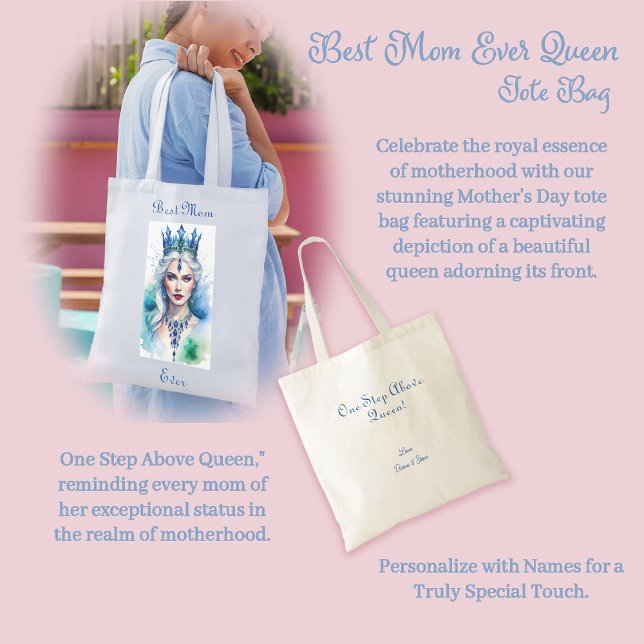 Best Mom Ever Queen Tote Bag (Creator Uploaded)