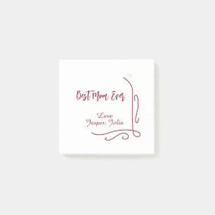 Best mom ever red love Spanish border stylish Post-it Notes