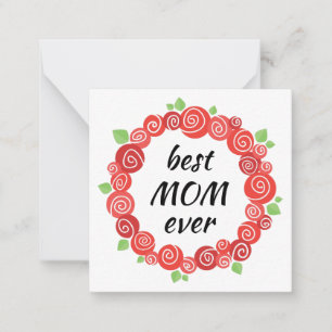 Best mom ever red roses mother's day card