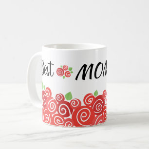 Best mom ever red roses spring mother's day gift coffee mug