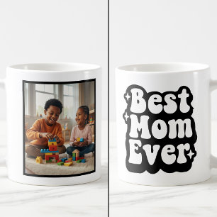 Best Mom Ever Retro Groovy 1 Photo Keepsake Coffee Mug