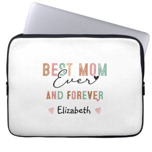 Best Mom Ever Retro Script Groovy Mother's day Laptop Sleeve