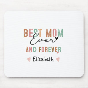 Best Mom Ever  Retro Script Groovy Mother's day  Mouse Pad