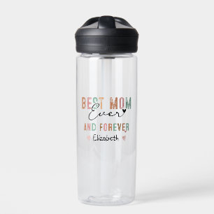 Best Mom Ever  Retro Script Groovy Mother's day  Water Bottle