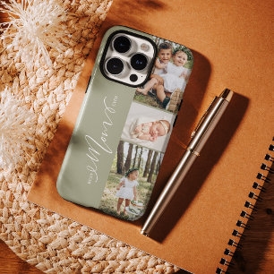 Best Mom Ever Script Mother's Day 3 Photo Collage iPhone 13 Pro Case