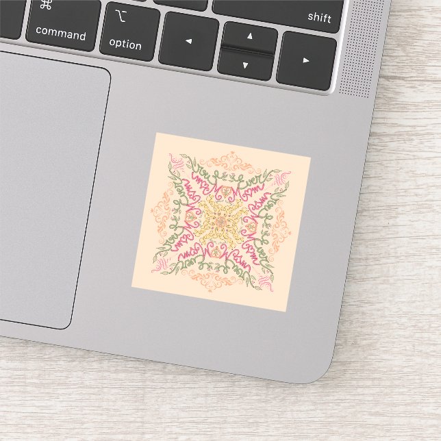 Best Mom Ever Seamless Custom-Cut Vinyl Sticker (Detail)