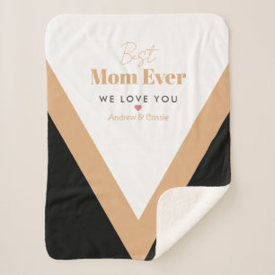 Best mom ever sherpa blanket