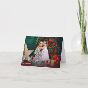 Best Mom Ever Simple Custom Photo Holiday Card