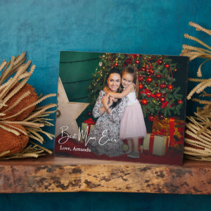 Best Mom Ever Simple Custom Photo Plaque