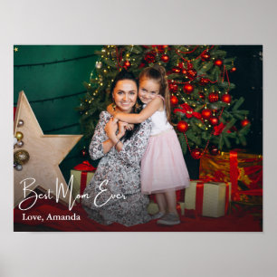 Best Mom Ever Simple Custom Photo Poster