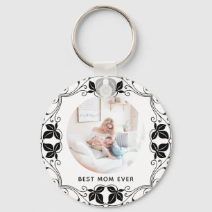 Best Mom Ever - Simple Photo Frame Keychain