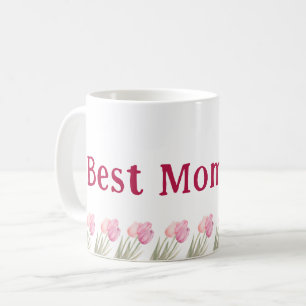 Best Mom Ever Soft Pink Floral Mother’s Day  Coffee Mug