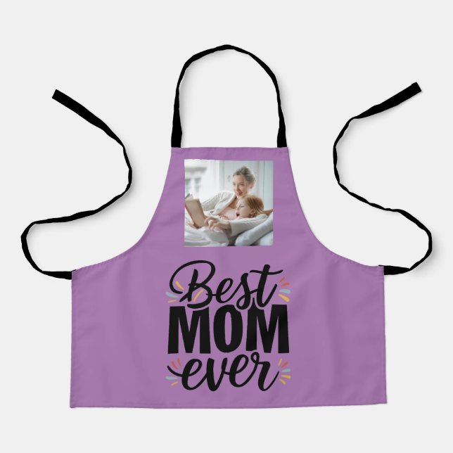 Best Mom Ever Stylish Happy Mother's Day Apron (Front)