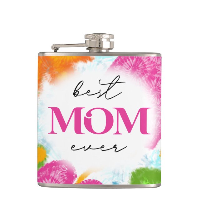 Best Mom Ever Sublimation Design  Hip Flask (Front)