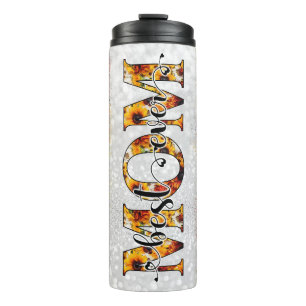 Best Mom Ever Sunflower Floral Thermal Tumbler
