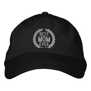 Best Mom Ever SuperMom Laurels Embroidery Embroidered Hat