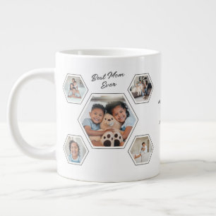 Best Mom Ever Ten‑Photo Personalized Names Custom Large Coffee Mug