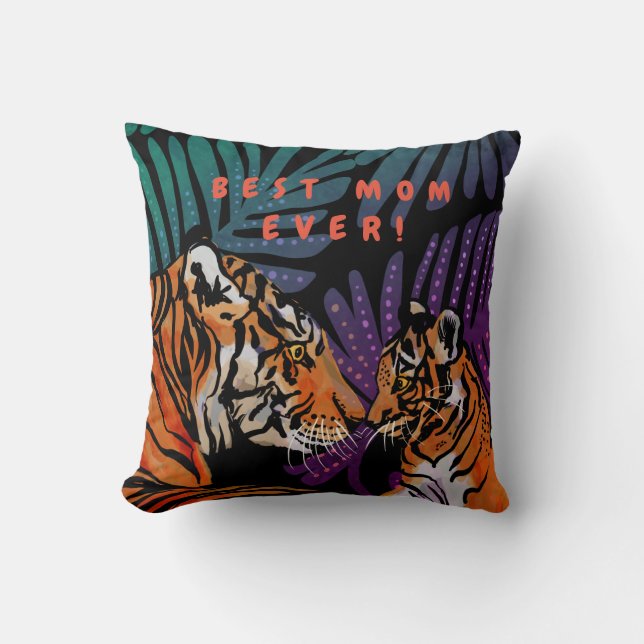 BEST MoM EVER  Throw Pillow (Front)