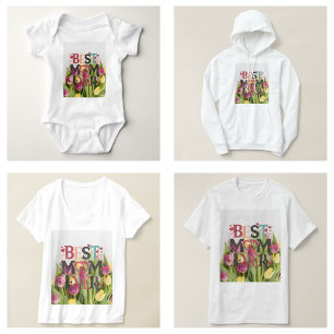 Best Mom Ever Trendy Floral T-Shirt